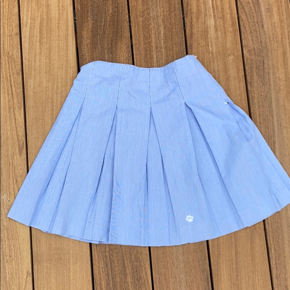 Girls pleated light blue uniform skirt